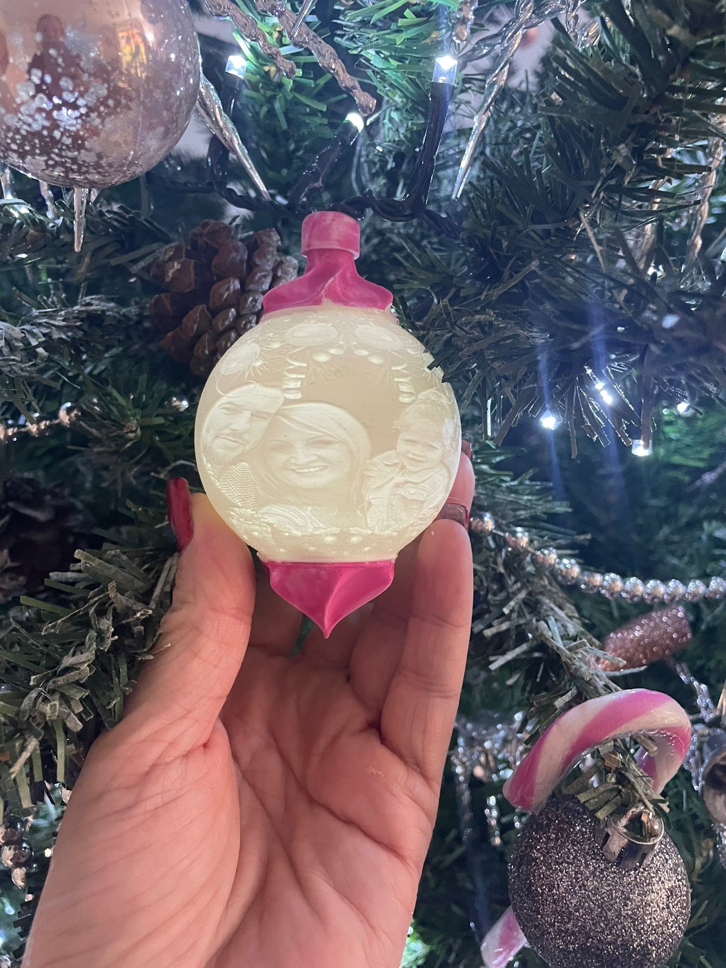 Personalised Christmas tree light decoration